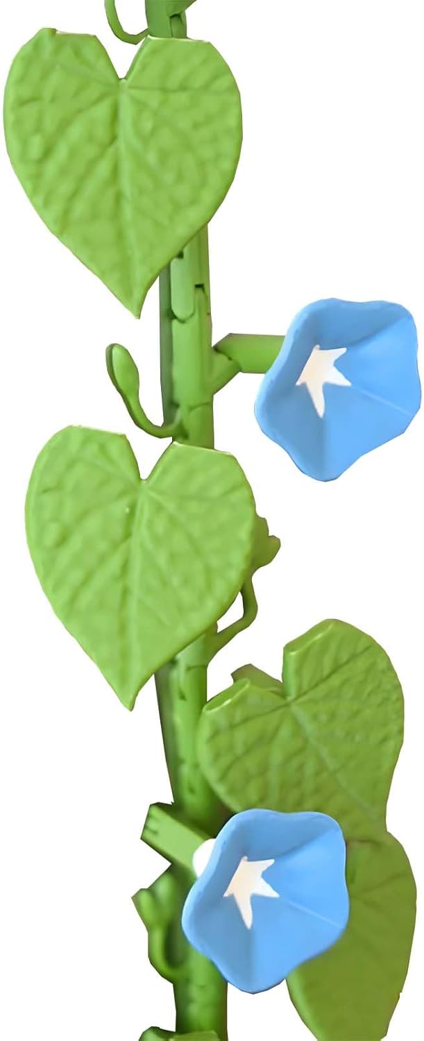 Morning Glory Refrigerator Magnets – 3D Printed Climbing Vine Plant, DIY Decorative Fridge Magnets for Kitchen Office, Articulating Stems (2)