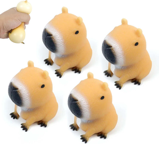 4 Packs Squeeze Capybara Fidgets Stress Balls Fidget Toys Adults Kids Pop Out Toys, Sensory Toys for Kids with Autism Stress Toys for Birthday Gifts, Party Favors Capybara Gifts