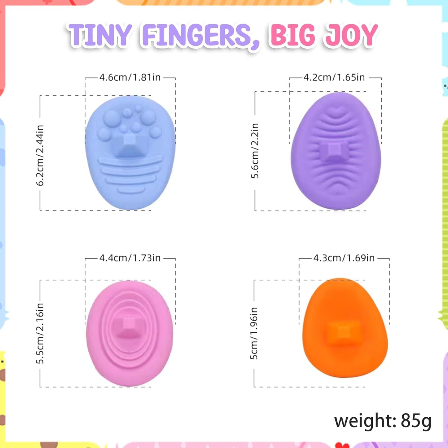 4Pcs Fidget Toys Sensory Stone, Texture Worry Stones for Boys Girls, Office Desk Sensory Toy Prize Gifts for Classroom