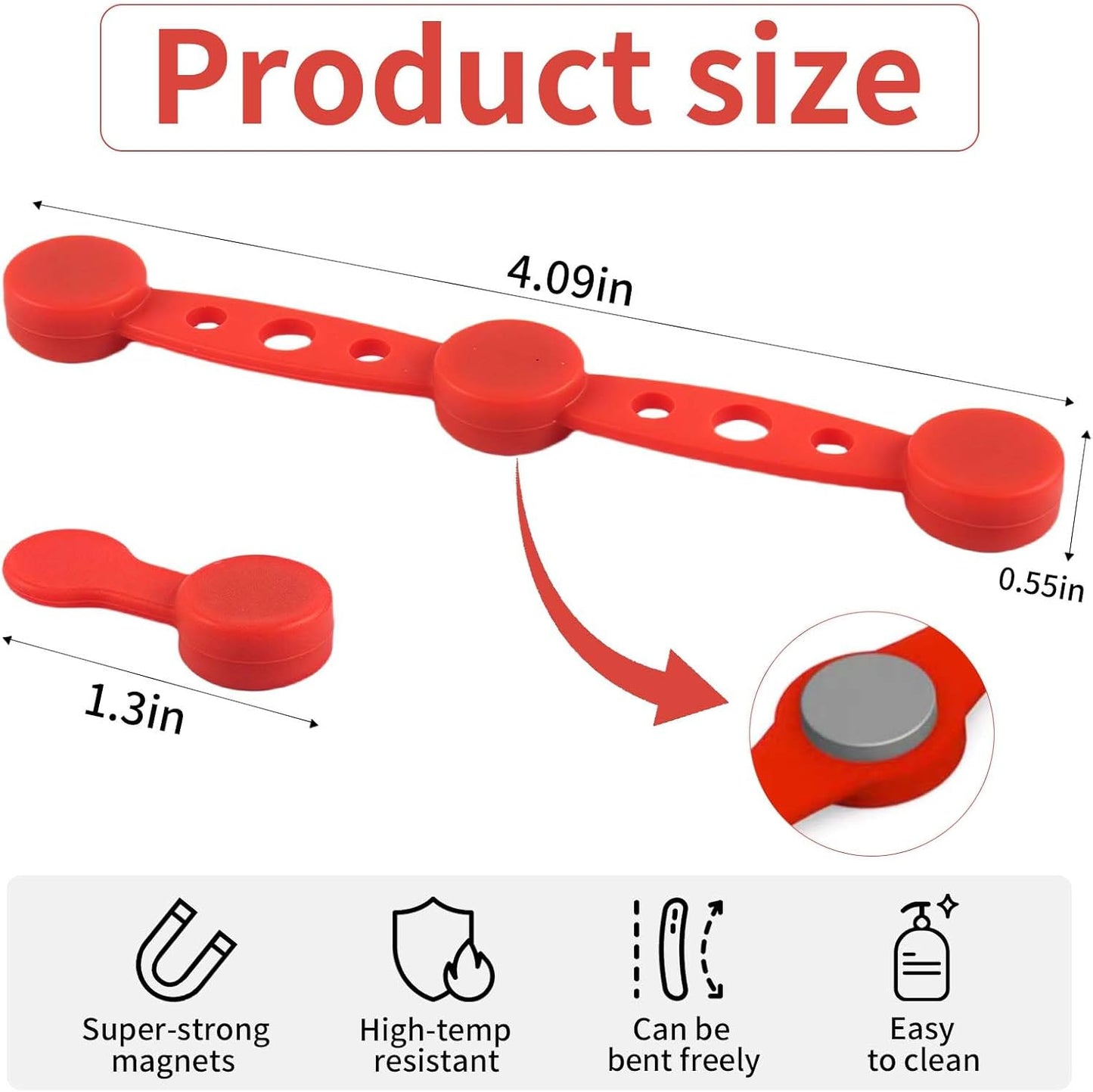 Air Fryer Magnet Silicone Buckle for Holding Down Parchment Paper, 2 Set Air Fryer Accessories