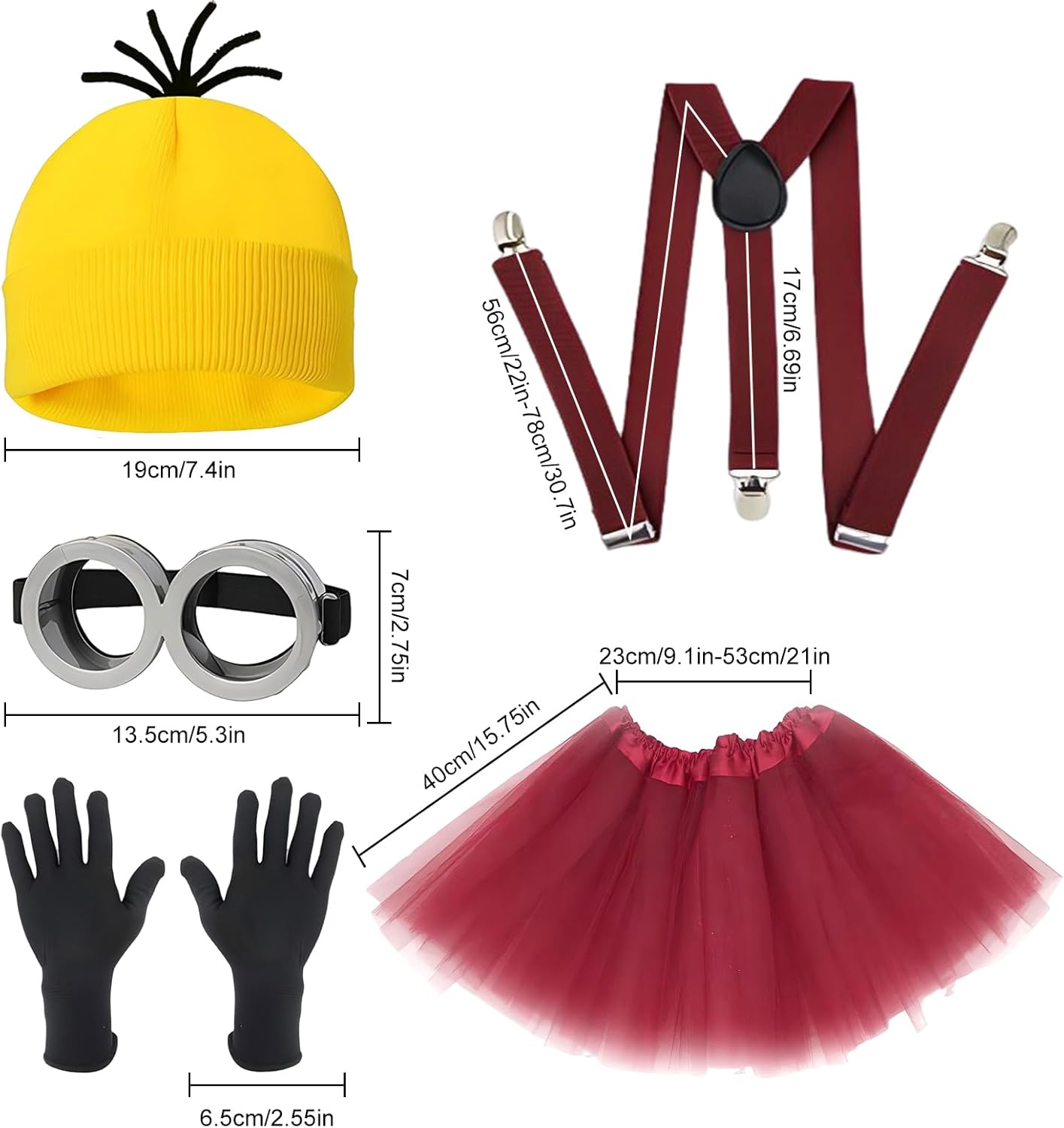 5Pcs Halloween Costume Accessories Adults Kids, Costume Adults Kids