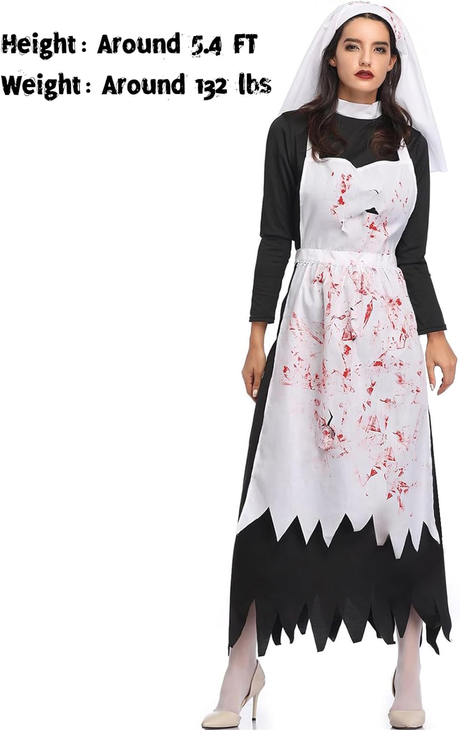 GiggleGear Nun Movie Costumes, Scary Womens Halloween Costume, Masquerade Performance for Adults, Fill up the Festival Party with Halloween Gifts