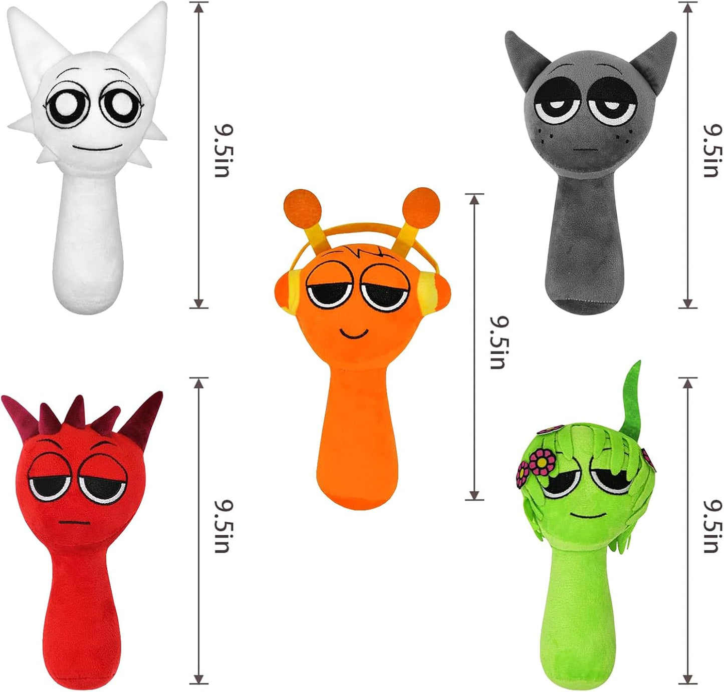 5PCS Plush Toys, Horror Games Plushies Toy for Fans, Soft Stuffed Animal Pillow Figure Doll
