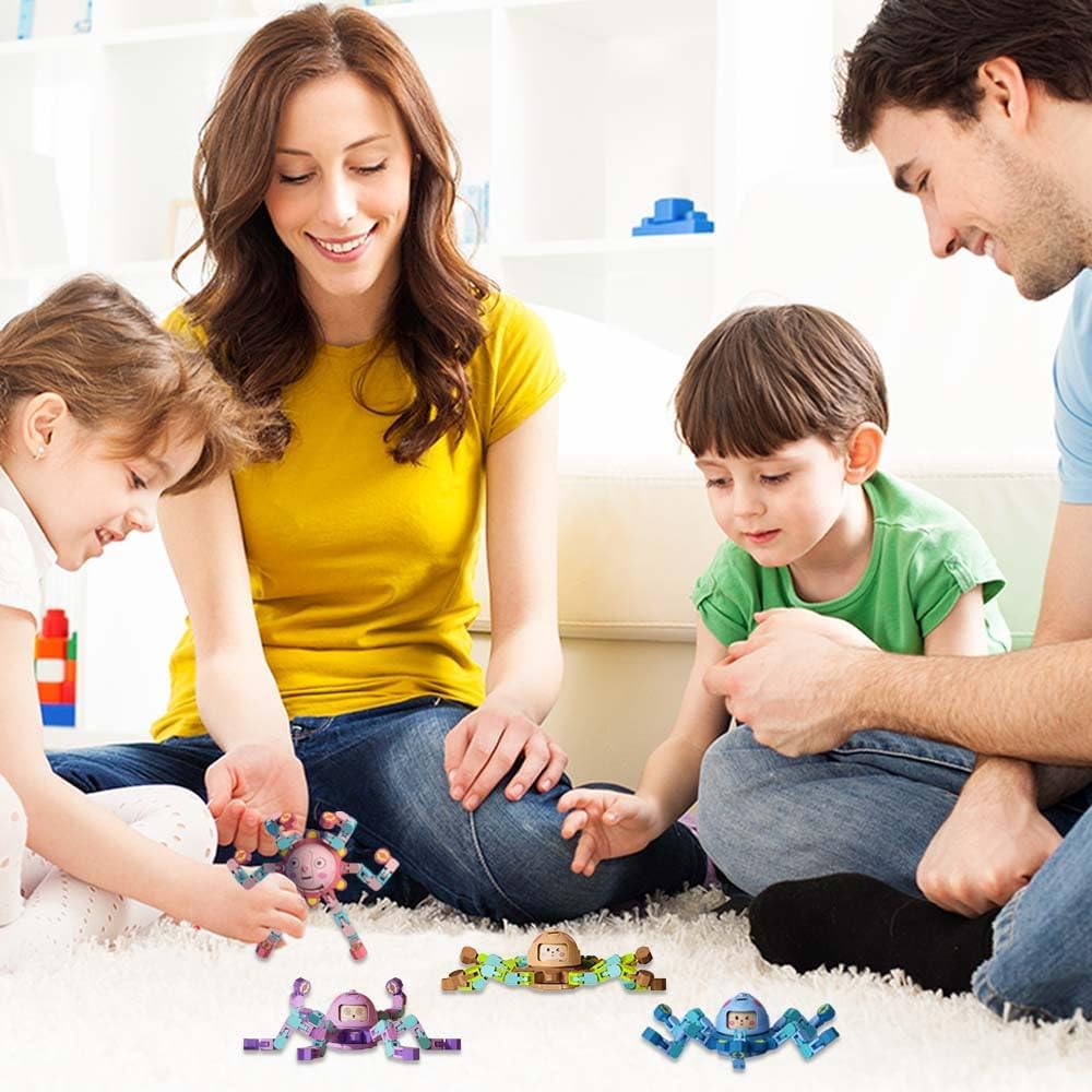 5 Pcs Transformable Fidget Spinner Toys for Kids, Finger Sensory Fidget Toys Adults Glow in The Dark