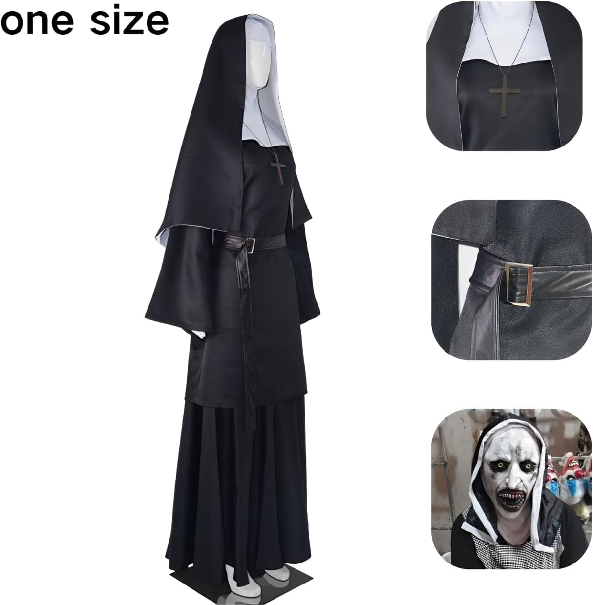 Movie Costumes, Scary Halloween Costume, Costume Mask for Women Adults Props