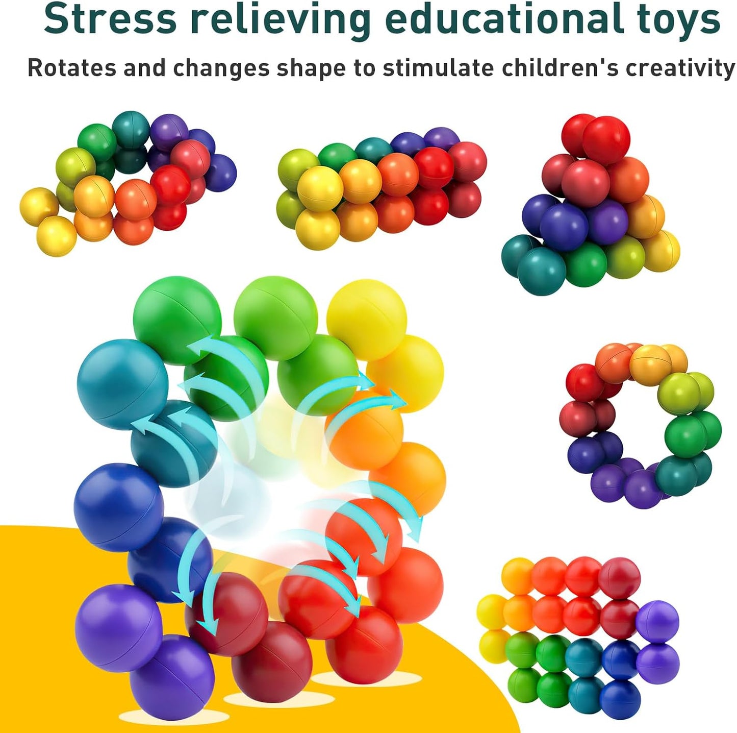 Fidget Toys for Adults Kids, Educational Ball for 3-12 Year Boys and Girls Toddler Travel Toys
