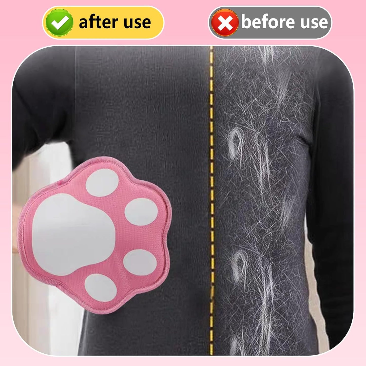 Reusable Pet Hair Remover Gloves, Cat Dog Grooming Gloves Pet Remover Electrostatic, Hands on for Dogs Cats