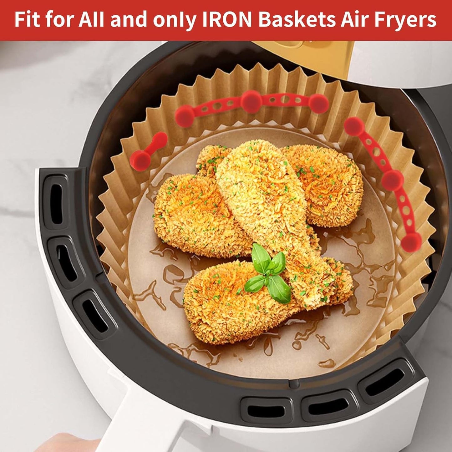Air Fryer Magnet Silicone Buckle for Holding Down Parchment Paper, 2 Set Air Fryer Accessories