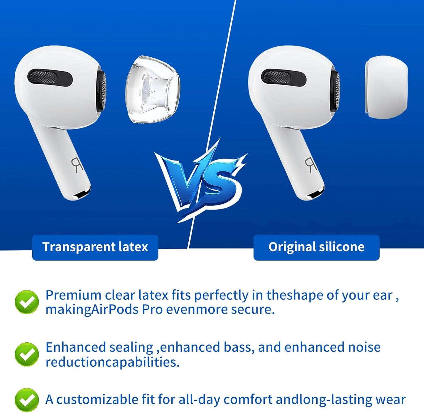 4 Pair Compatible with AirPods Pro 2nd/1st Generation Replacement Ear Tips