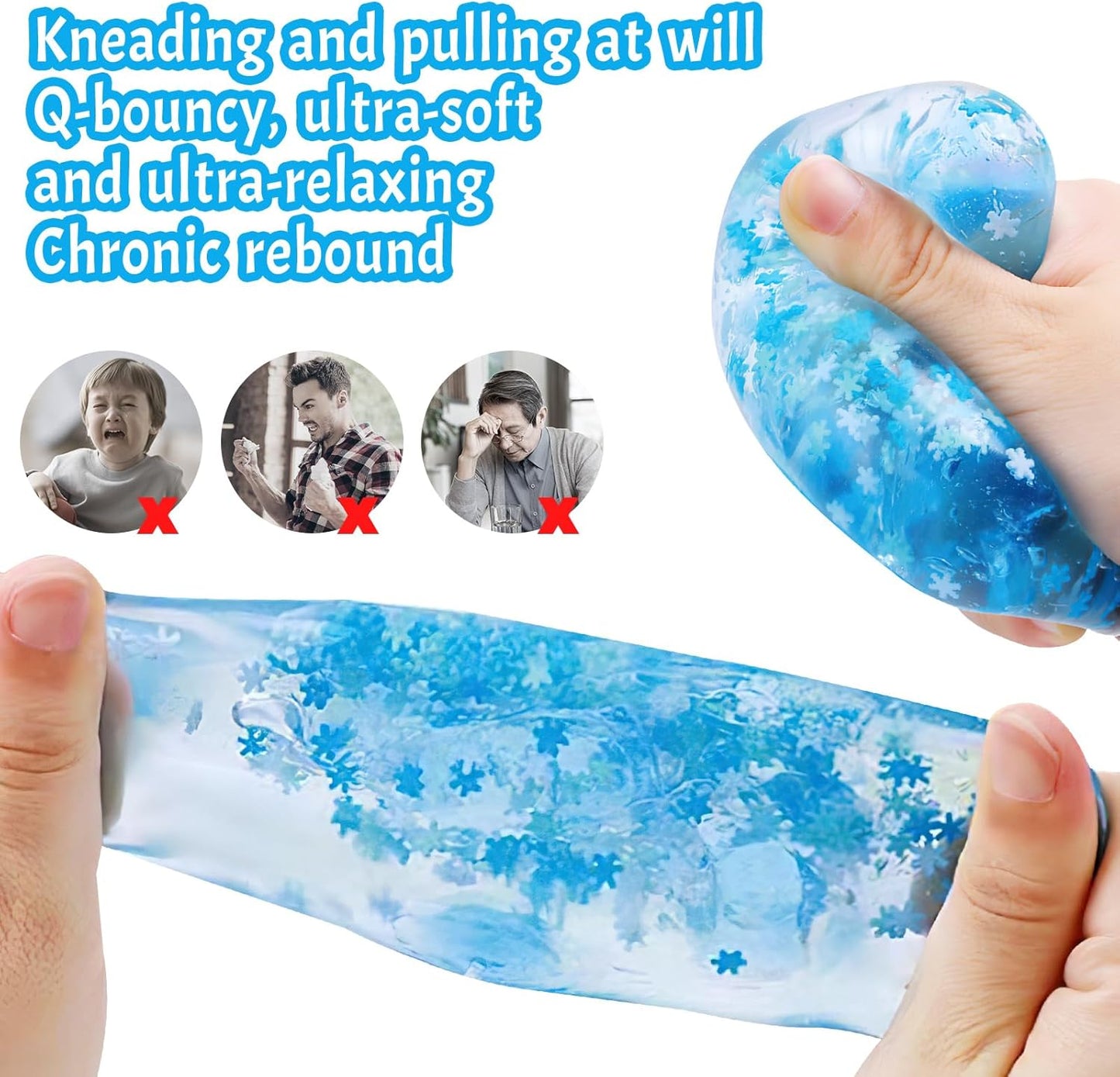 Stress Balls for Kids and Adults, Stress Cube Fidget Toys, Sensory Toys, Enhanced Grip Strength Squeeze Toys