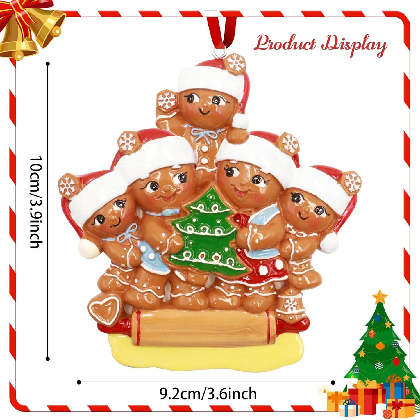 Personalized Christmas Ornaments, 2025 Decorations Supplies Made of Resin Christmas DIY Name Hanging Pendant