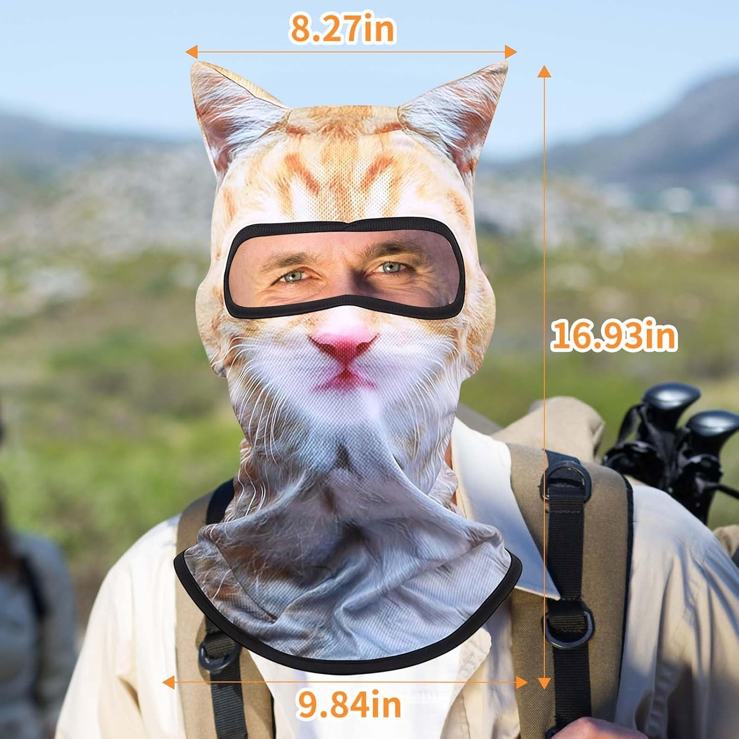 3D Cat Ski Balaclava Sheisty Face Mask, Cat Mask with Ears for Music Festivals, Raves Ski Halloween Party Outdoor Activities Cats Style
