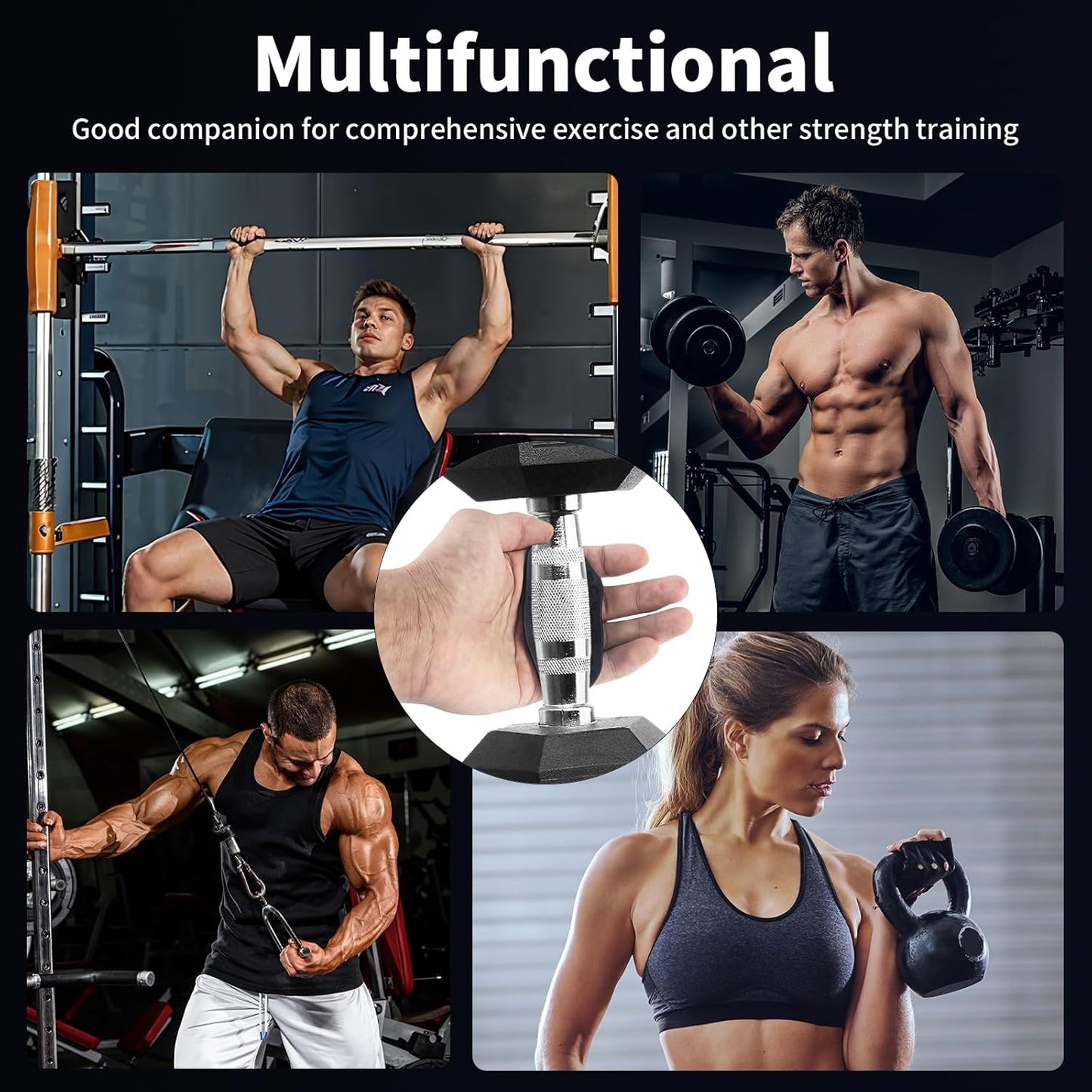 Anti-Slip Workout Grips, Weight Lifting Grips for Men Women, Workout Grips Pads for Gym Cross training Hand Protection