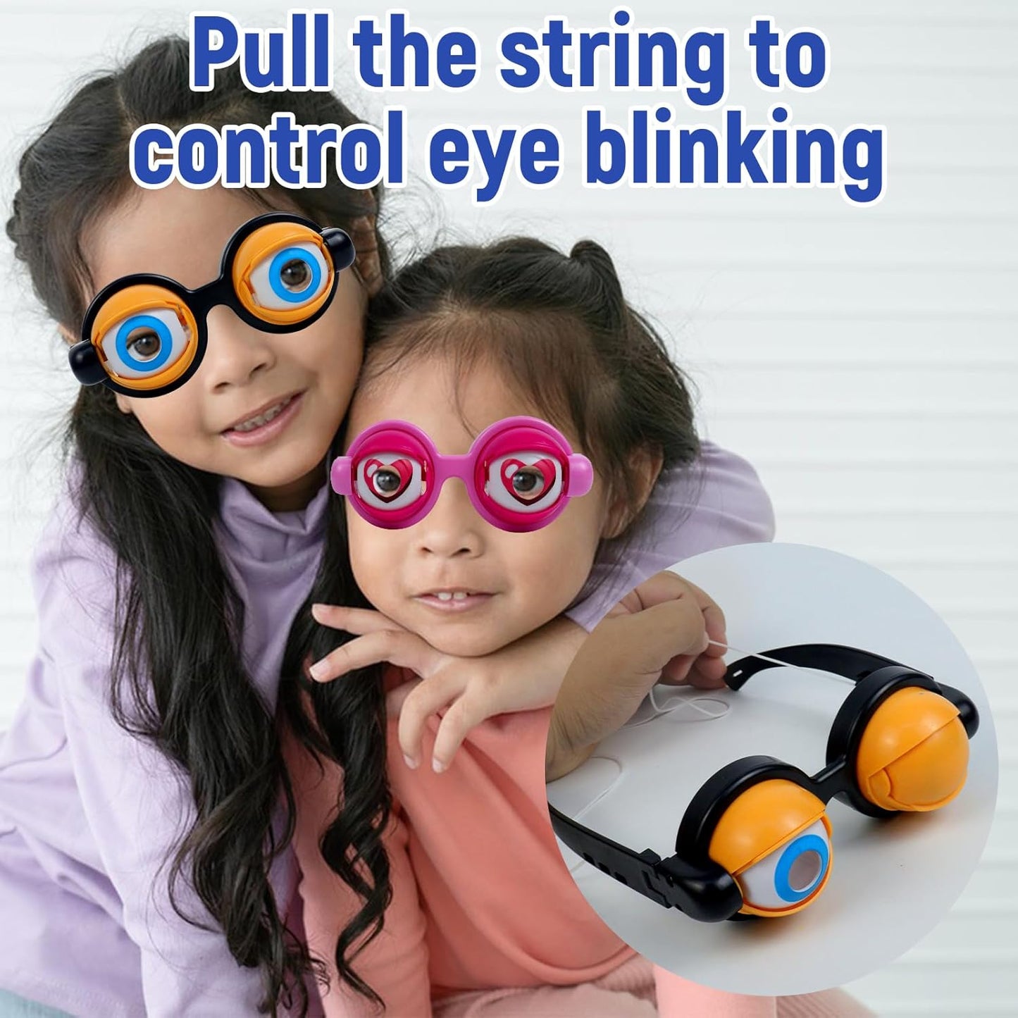 4 Pack Funny Glasses for Adults Halloween Decorations- Winking Glasses Toys Halloween Costume, Goggles Glasses Halloween Party Favors for Costume Halloween Toys, Best Gifts for Halloween