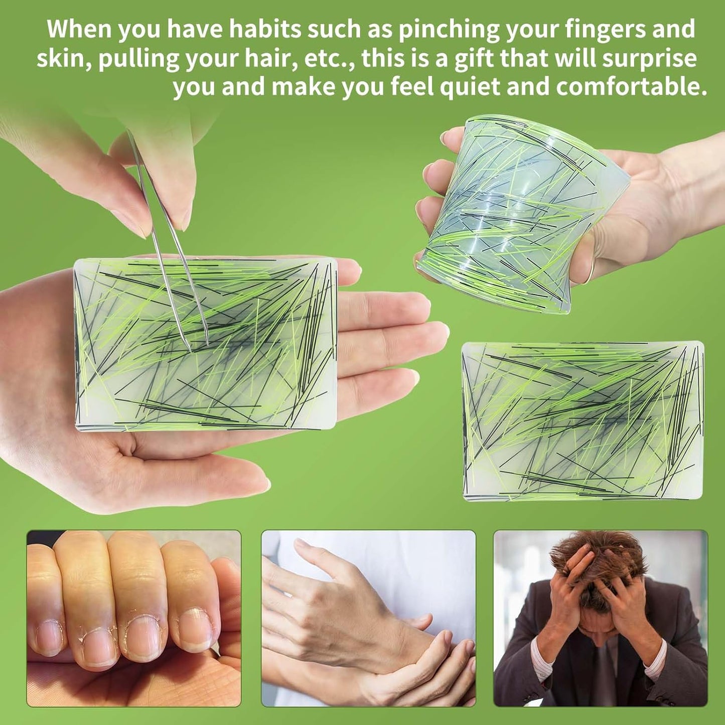 Skin Picking Fidget Toys, Hair Pulling Fidget Toys, Sensory Toys, Portable Fidget Toy for Children and Adult