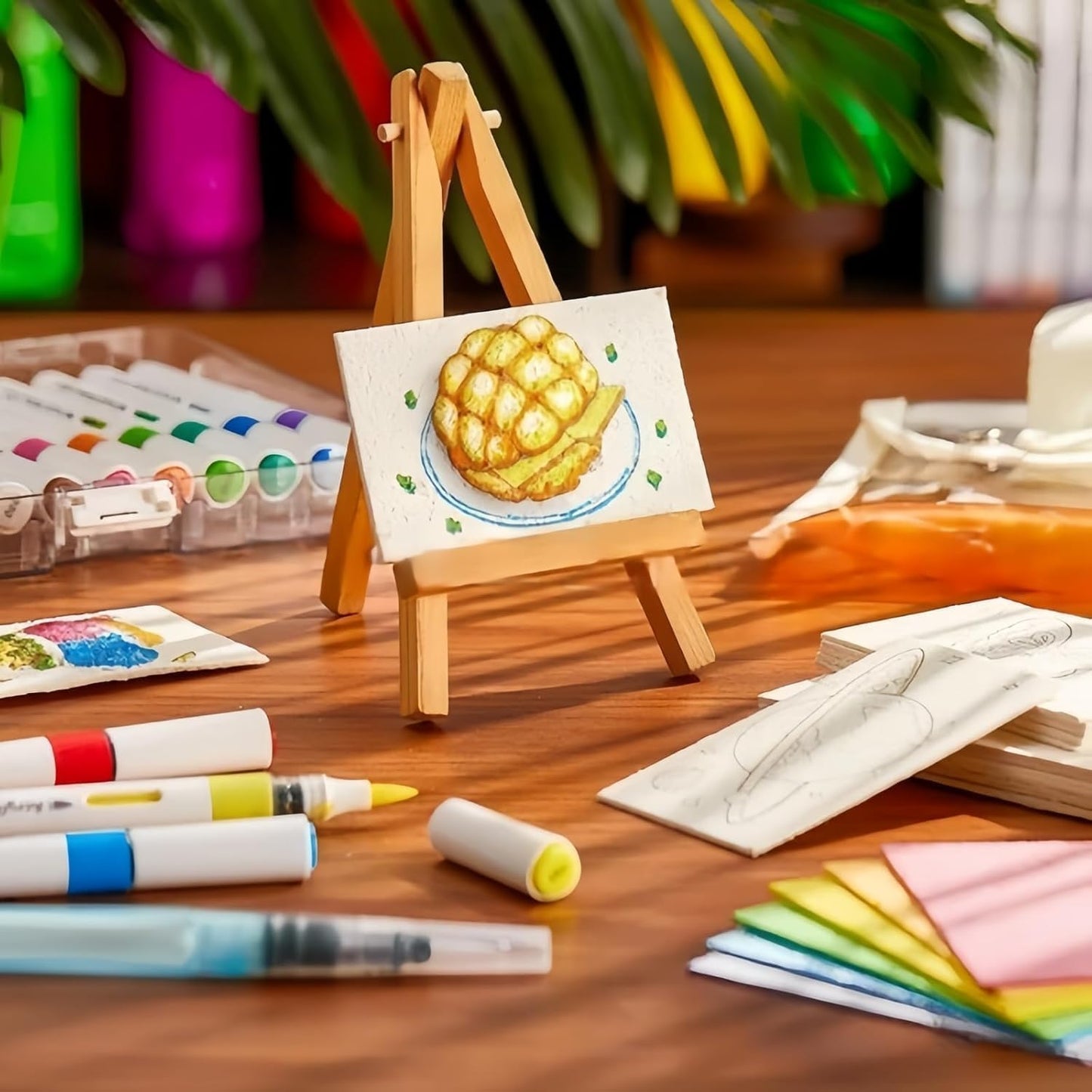 Magic Puffy Paint, 3D Drawing Magic Canvas Sponge, Puffy Popcorn Drawing Texture Painting Kit, DIY Bubble Drawing Pens Art Supplies
