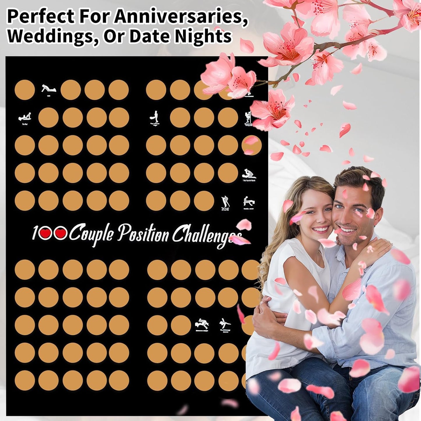 100 Dates Scratch Off Poster, Birthday Gift for Wife Husband, Custom Poster, Challenge Scratch Off Paper Gifts