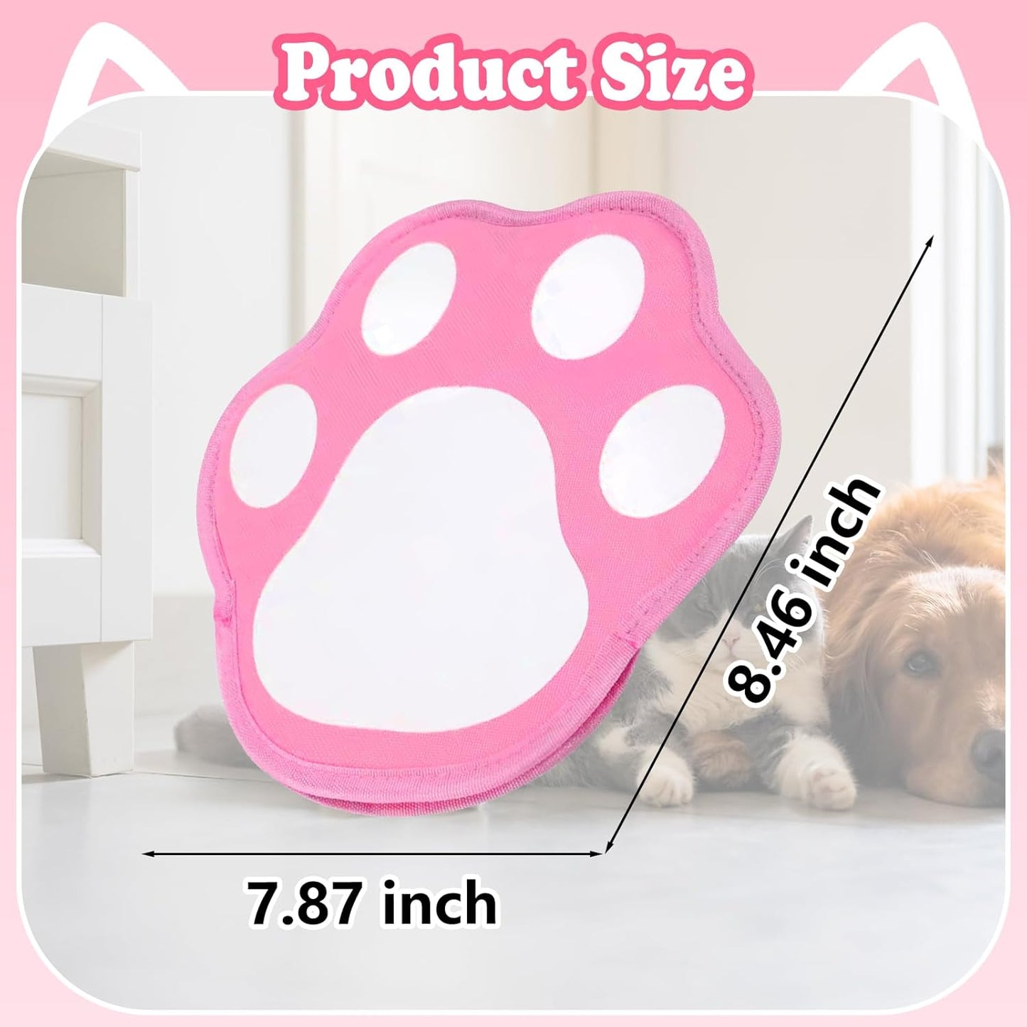Reusable Pet Hair Remover Gloves, Cat Dog Grooming Gloves Pet Remover Electrostatic, Hands on for Dogs Cats
