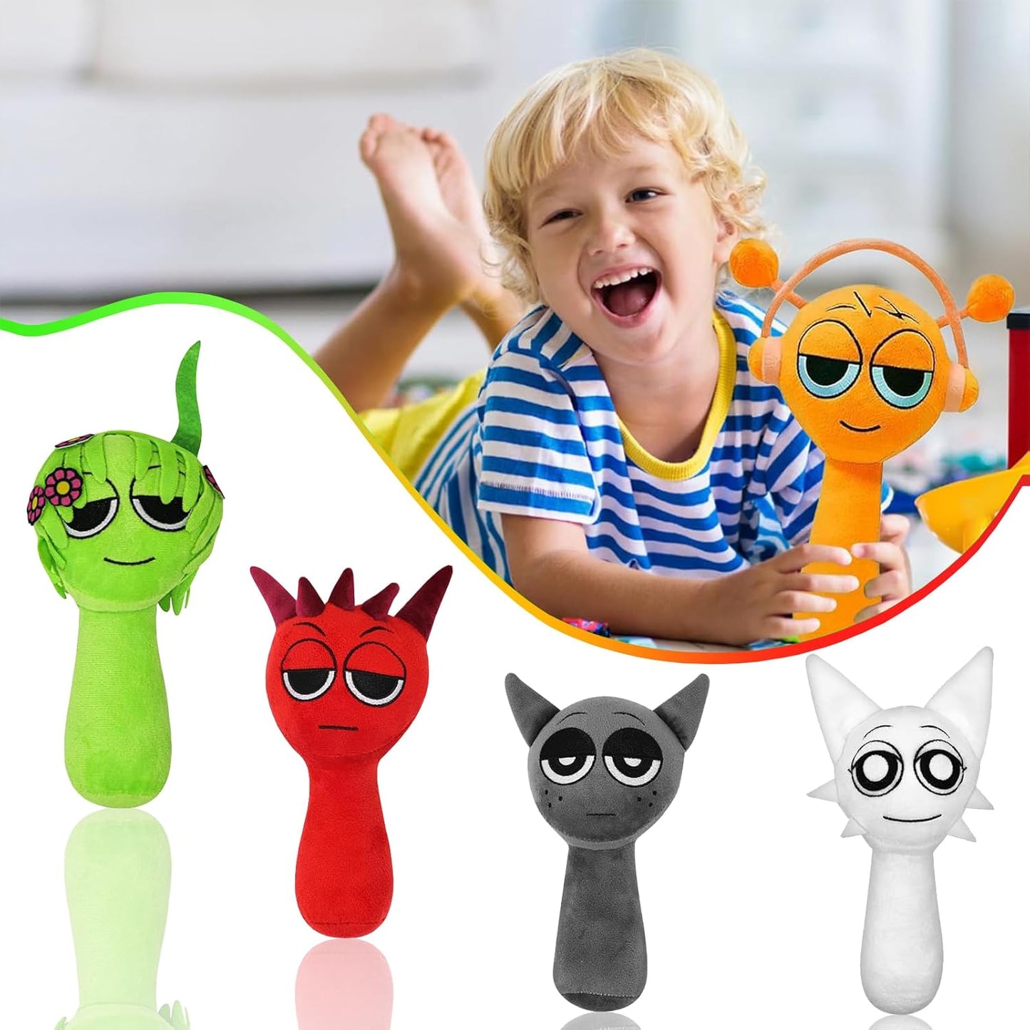 5PCS Plush Toys, Horror Games Plushies Toy for Fans, Soft Stuffed Animal Pillow Figure Doll