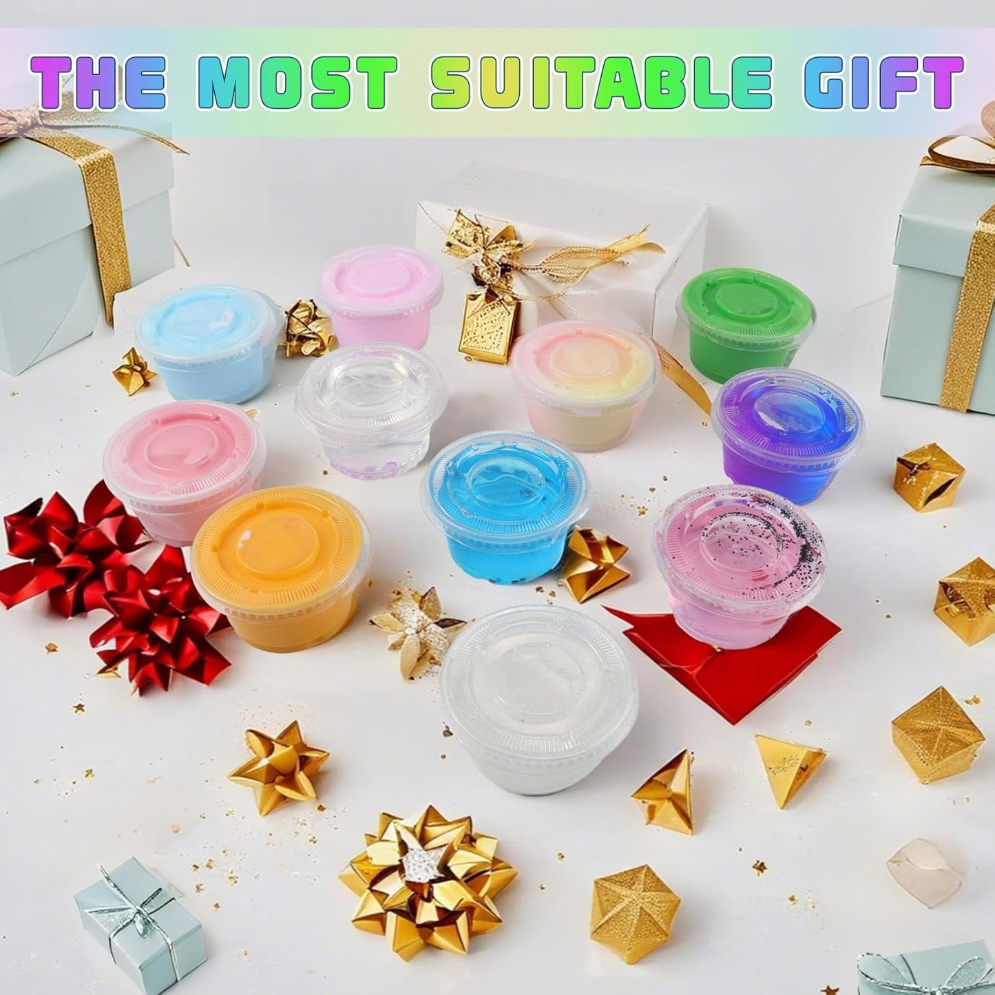 12 Packs Slime for Kids Fidget Toys, Stretchy Non-Sticky Soft Slime Kit Sensory Toys for Autism
