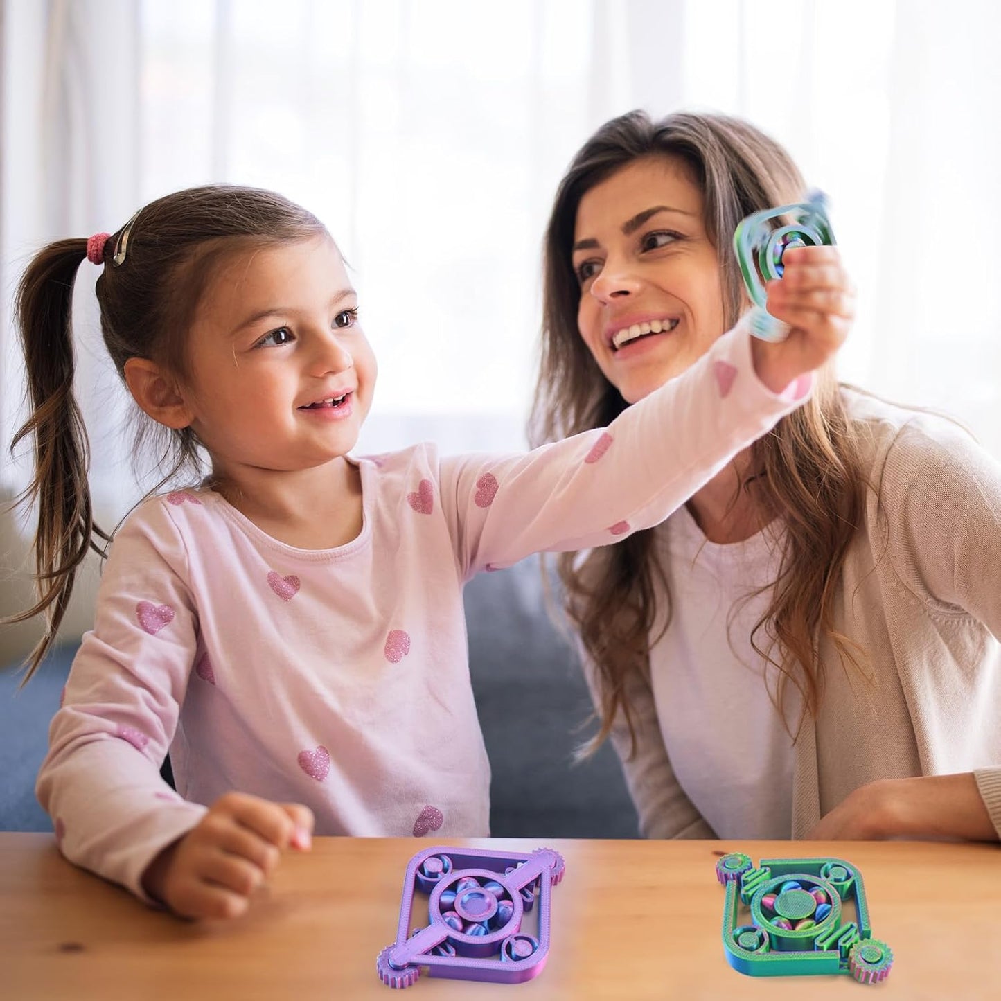 2pc Fidget Spinners for Kids & Adults, 3D Printed Fidget Spinners Toy ADHD Autism Sensory Stress Relief Toys