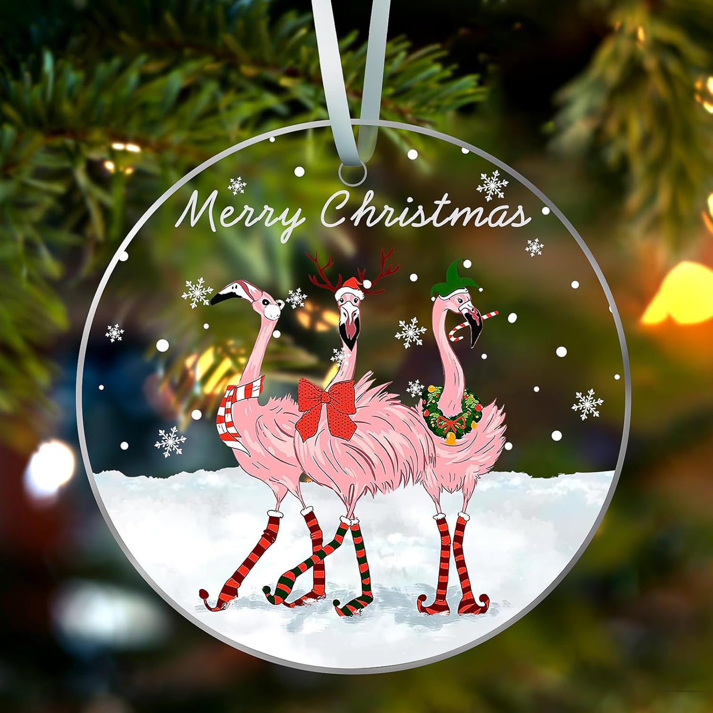 Christmas Ornaments 2024, Black Cat Christmas Decorations, Cute Screaming Cat Christmas Tree Hanging Ornaments, Acrylic 2 Side Printed Christmas Decor, Personalized Christmas Stockings for Cat Lovers