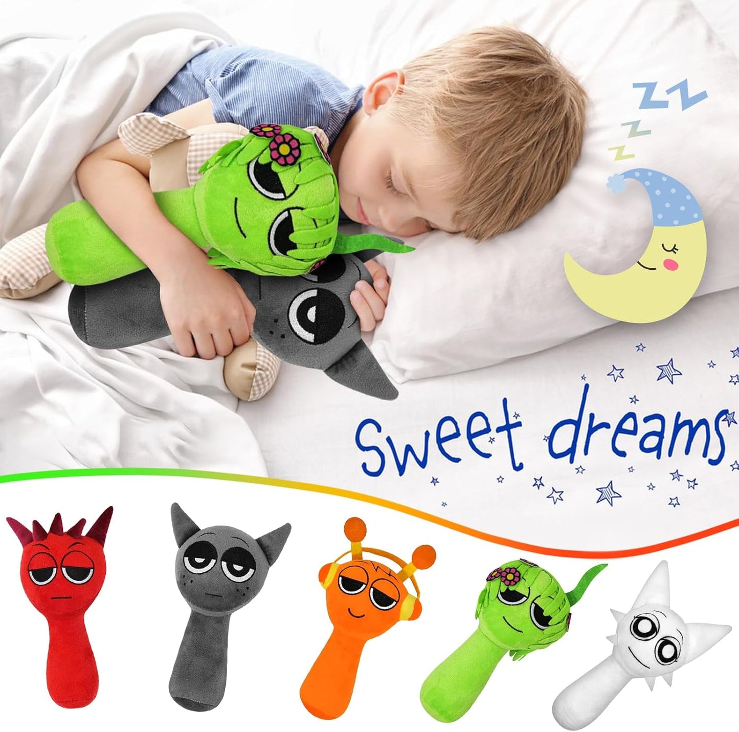 5PCS Plush Toys, Horror Games Plushies Toy for Fans, Soft Stuffed Animal Pillow Figure Doll