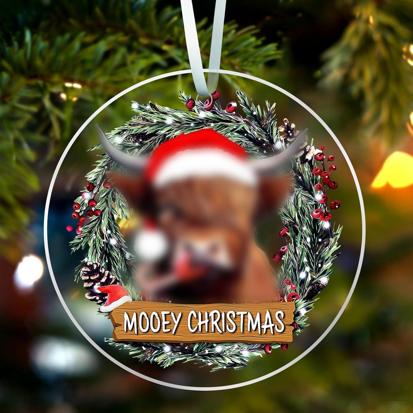 Christmas Ornaments 2024, Black Cat Christmas Decorations, Cute Screaming Cat Christmas Tree Hanging Ornaments, Acrylic 2 Side Printed Christmas Decor, Personalized Christmas Stockings for Cat Lovers