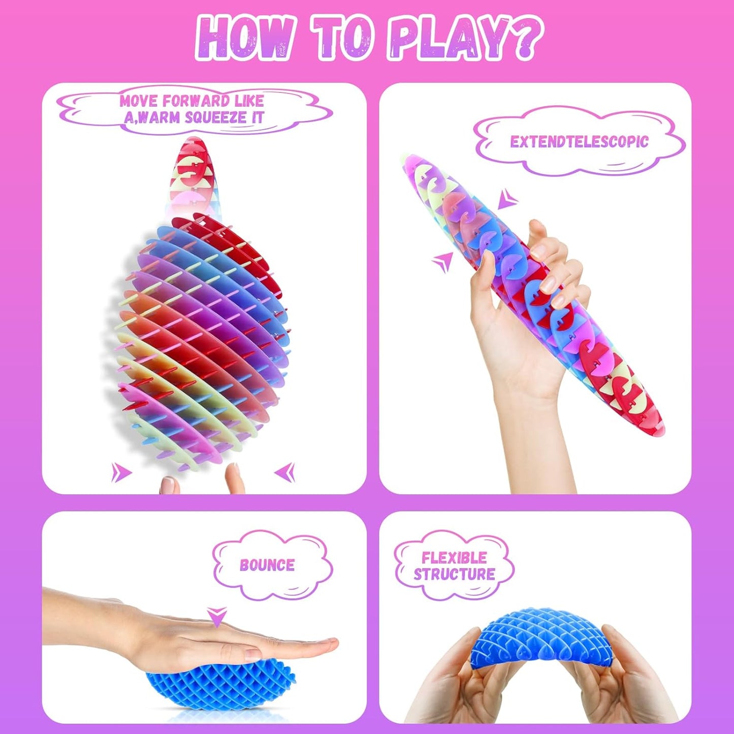 Fidget Worm Toy, Blue Worm Big Fidget Toys Adults and Teens, Funny Stretchy Sensory Stress Toys, Fidget Sensory Squeeze Toys, Relieves Stress and Anxiety Finger Toys for Teens with Autism ADHD