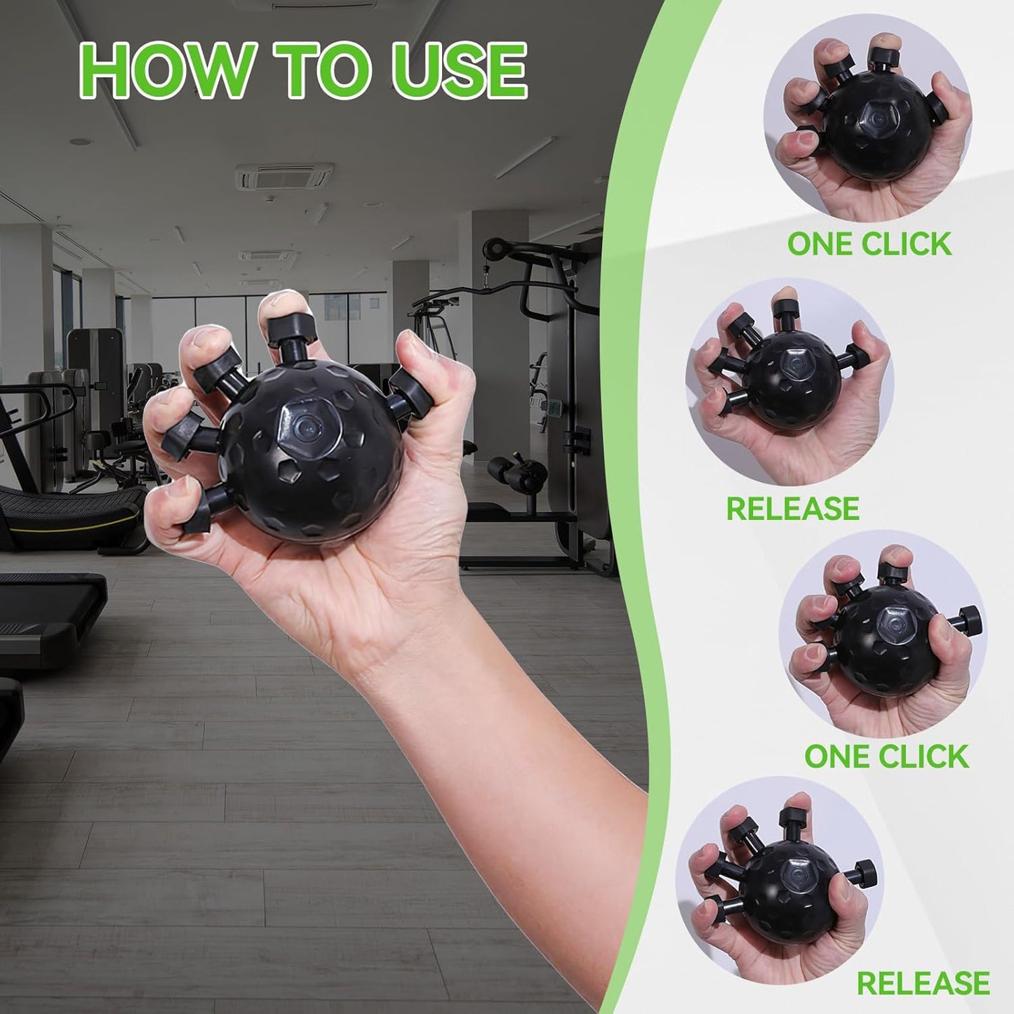 Finger Grips Strengthener, Hand Grips Strength Trainer, Finger Exerciser Gripsper Tool, Press Grips Trainer for Forearm Strength