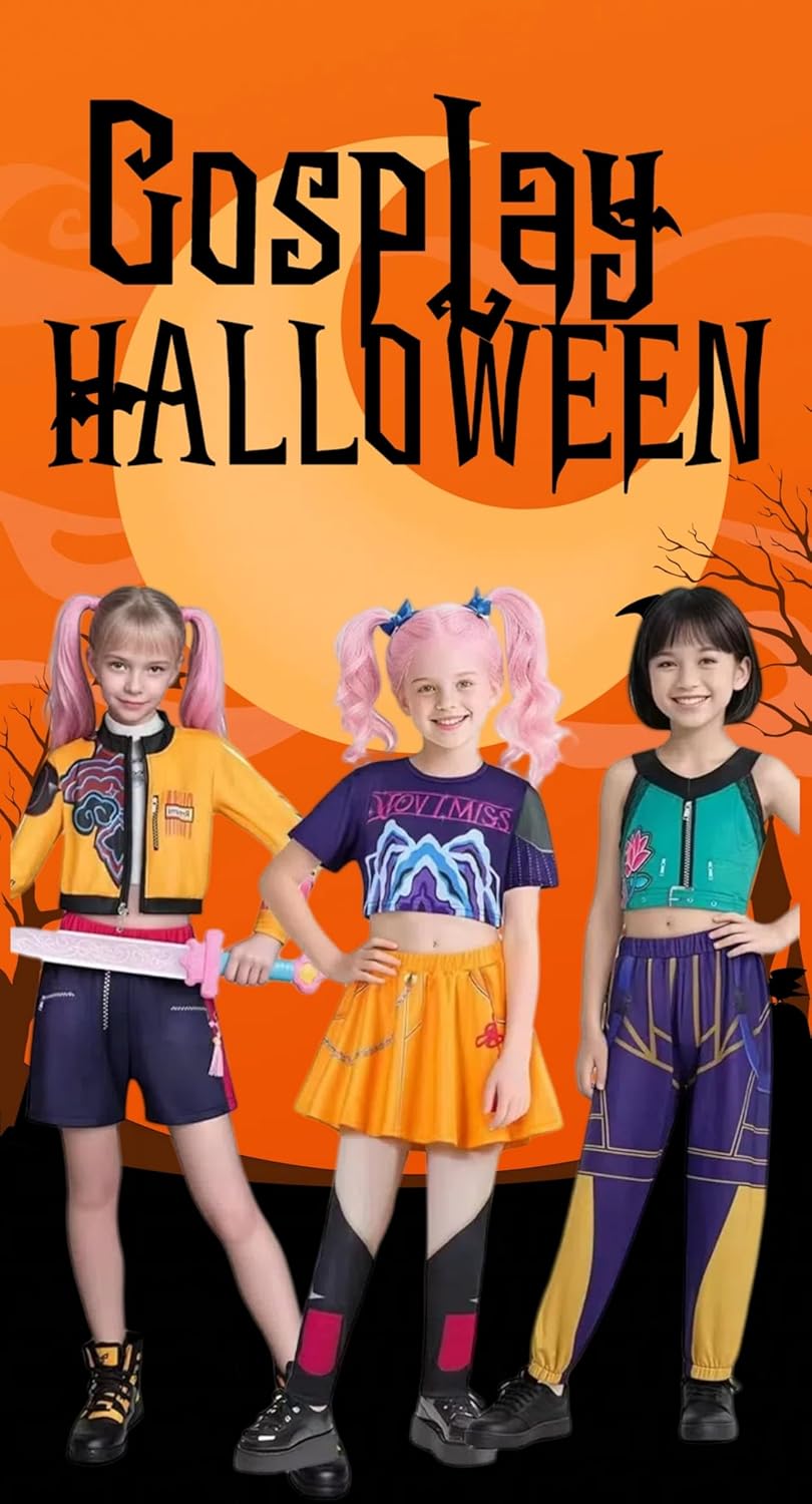 Pop Idol Cosplay Costume Popular Singers Stage Costumes for Ages 3-12 Children's Costumes Girl A