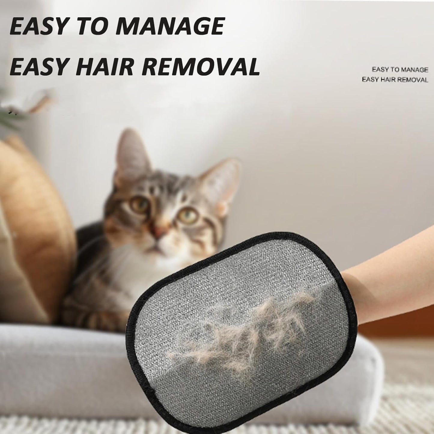 Reusable Pet Hair Remover Gloves, 2025 Cat Dog Grooming Gloves Pet Remover Electrostatic