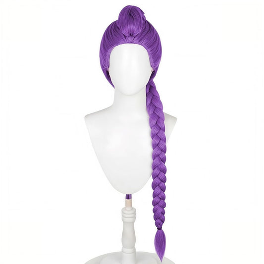 Long Purple Braid Wig, Halloween Costume Cosplay Wigs for Women Men, Cartoon Movie Halloween