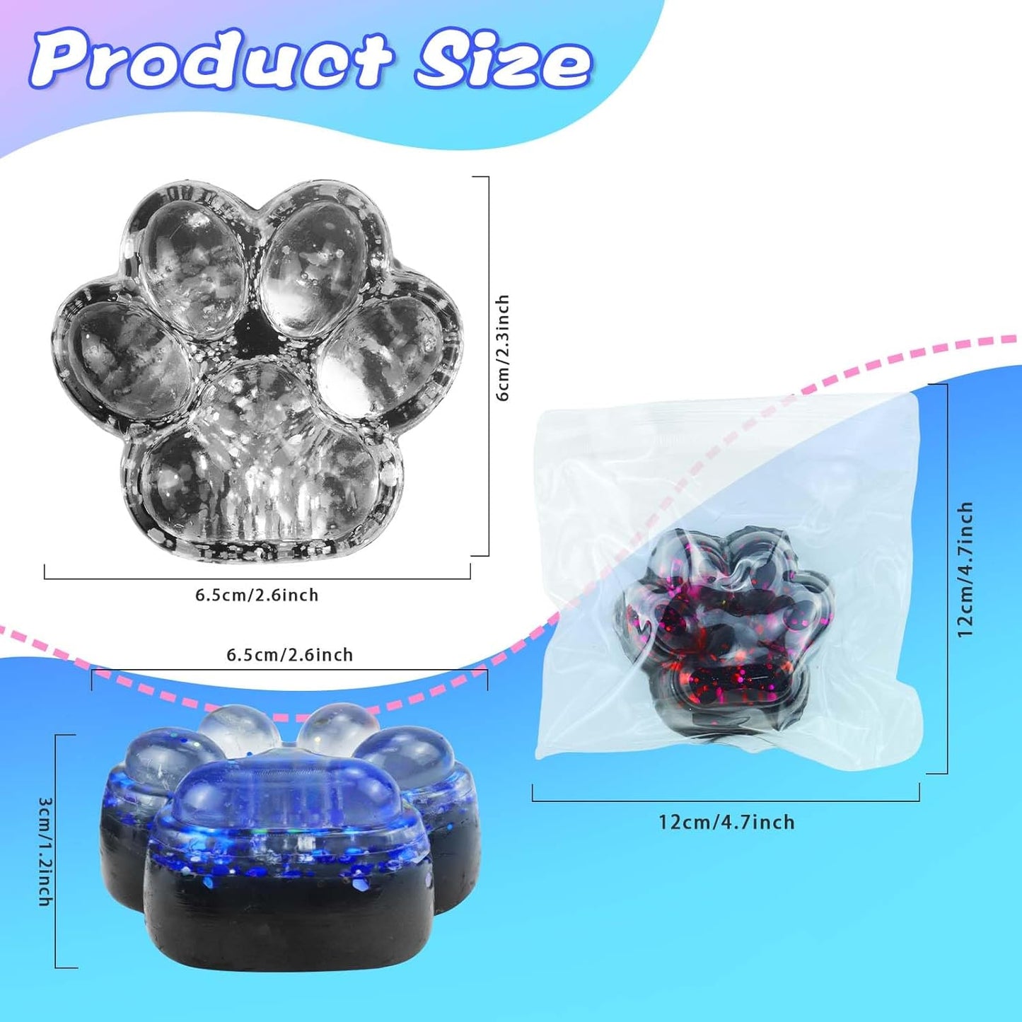 Cat Paw Squishies Fidget Toys Adults, Sticky Cute Squeeze Sensory Toys for Autism and Stress Relief