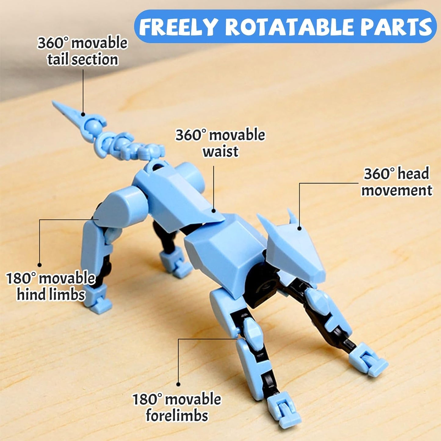 (Assembly Completed) Titan13 Action Figure Set, Robot Dog Action Figure 3D Printed robot Dog