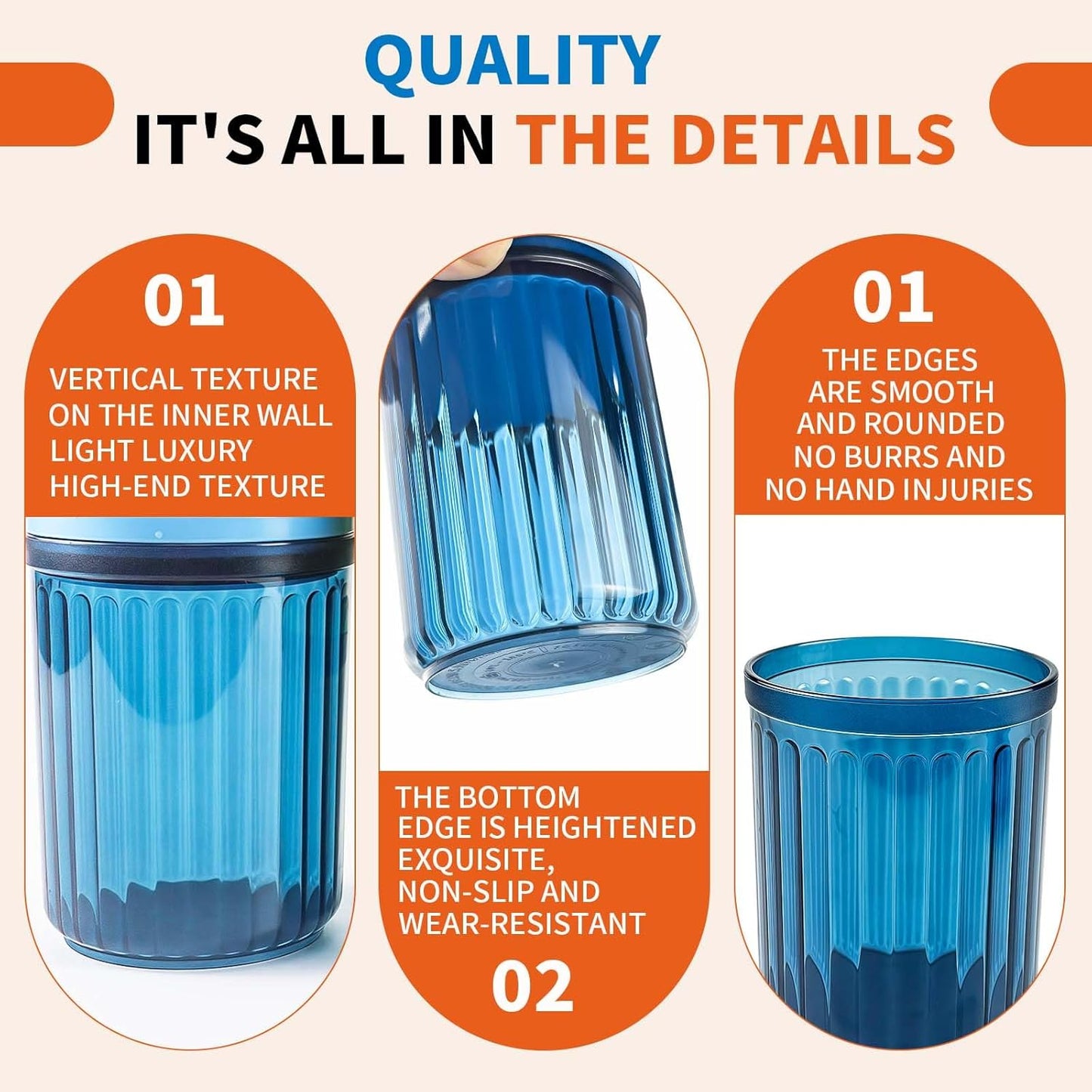 Airtight Food Storage Containers with Lids, 6 PCS BPA Free Plastic Airtight Coffee Canisters