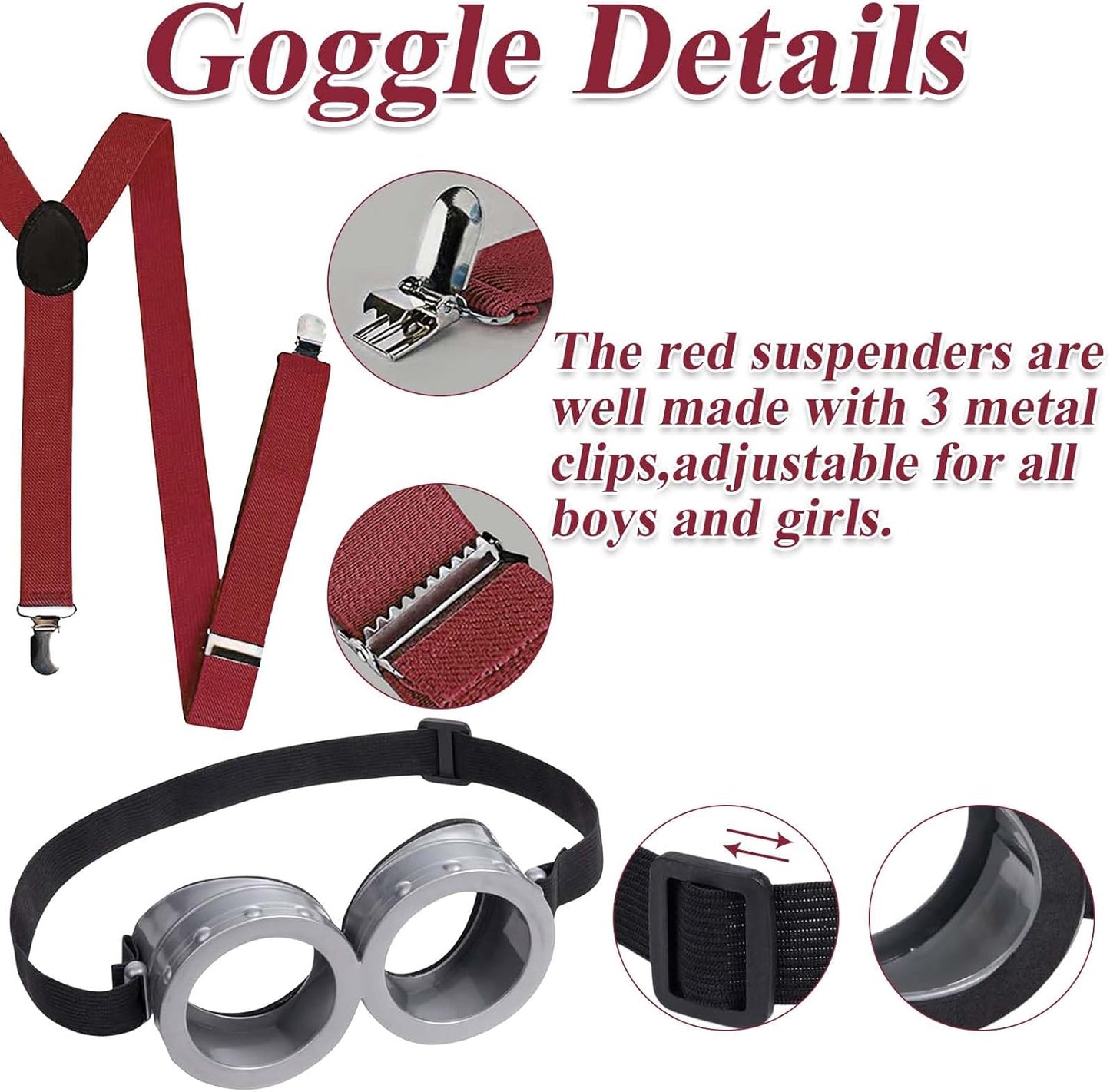 5Pcs Halloween Costume Accessories Adults Kids, Costume Adults Kids