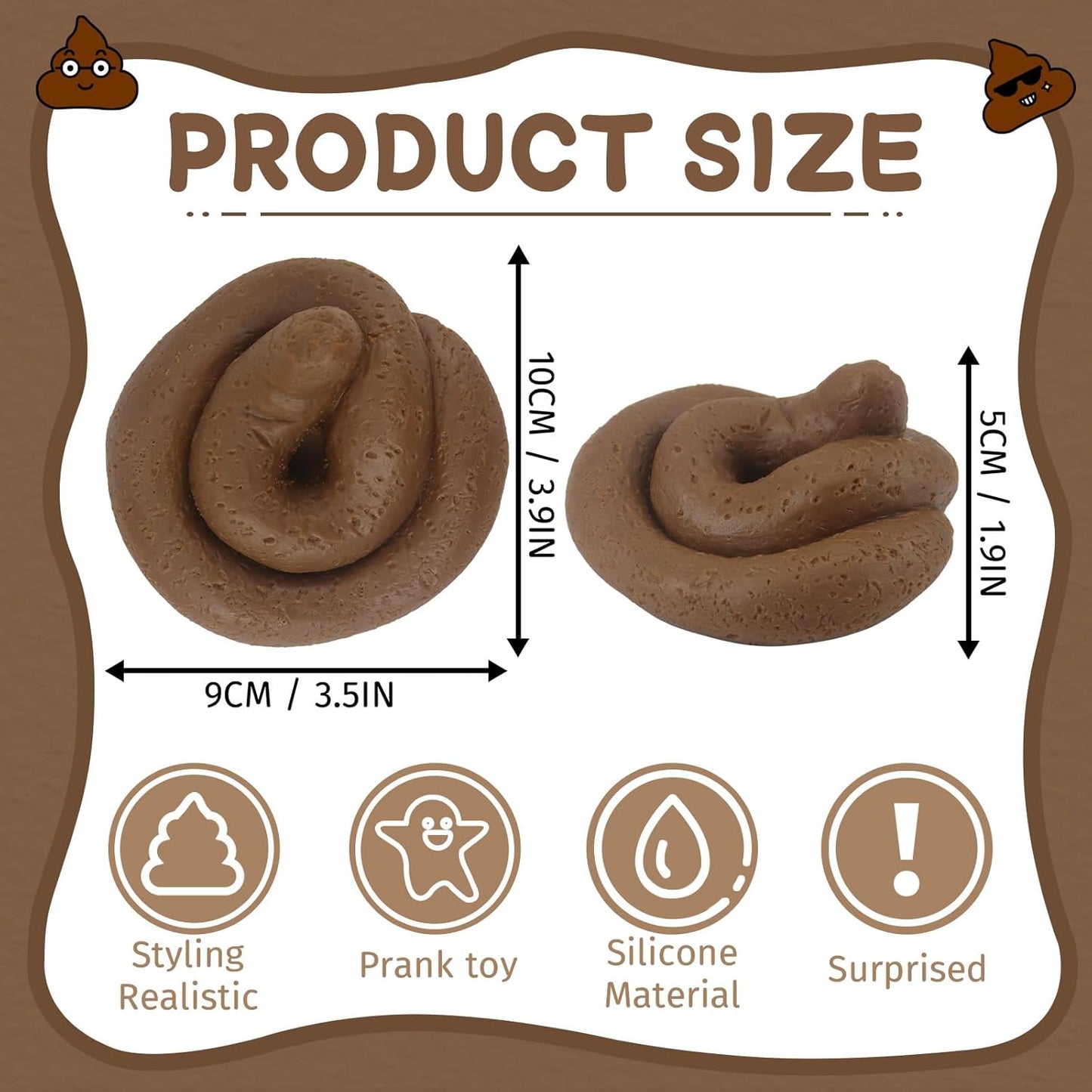 Fake Poop Pranks for Adults Kids, Fake Poo Toys Prank Kit Gross Party Pooper, Prank Stuff Gag Gifts
