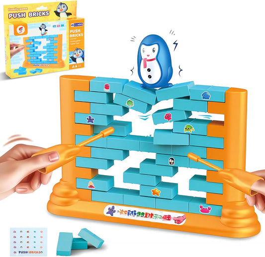 Penguin Board Games Toys Puzzle Table Games Two-Player Building Pushing Walls