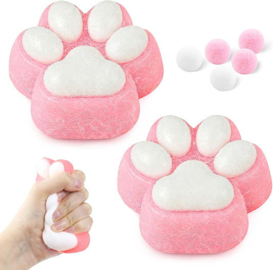Cat Paw Squishies Fidget Toys Adults, Sticky Cute Squeeze Sensory Toys for Autism and Stress Relief