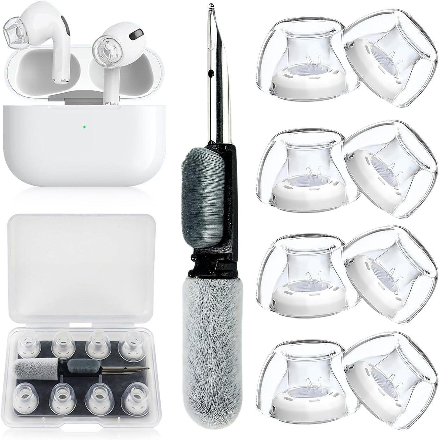 4 Pair Compatible with AirPods Pro 2nd/1st Generation Replacement Ear Tips