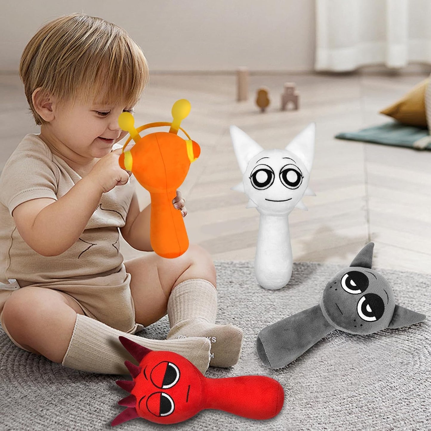 5PCS Plush Toys, Horror Games Plushies Toy for Fans, Soft Stuffed Animal Pillow Figure Doll