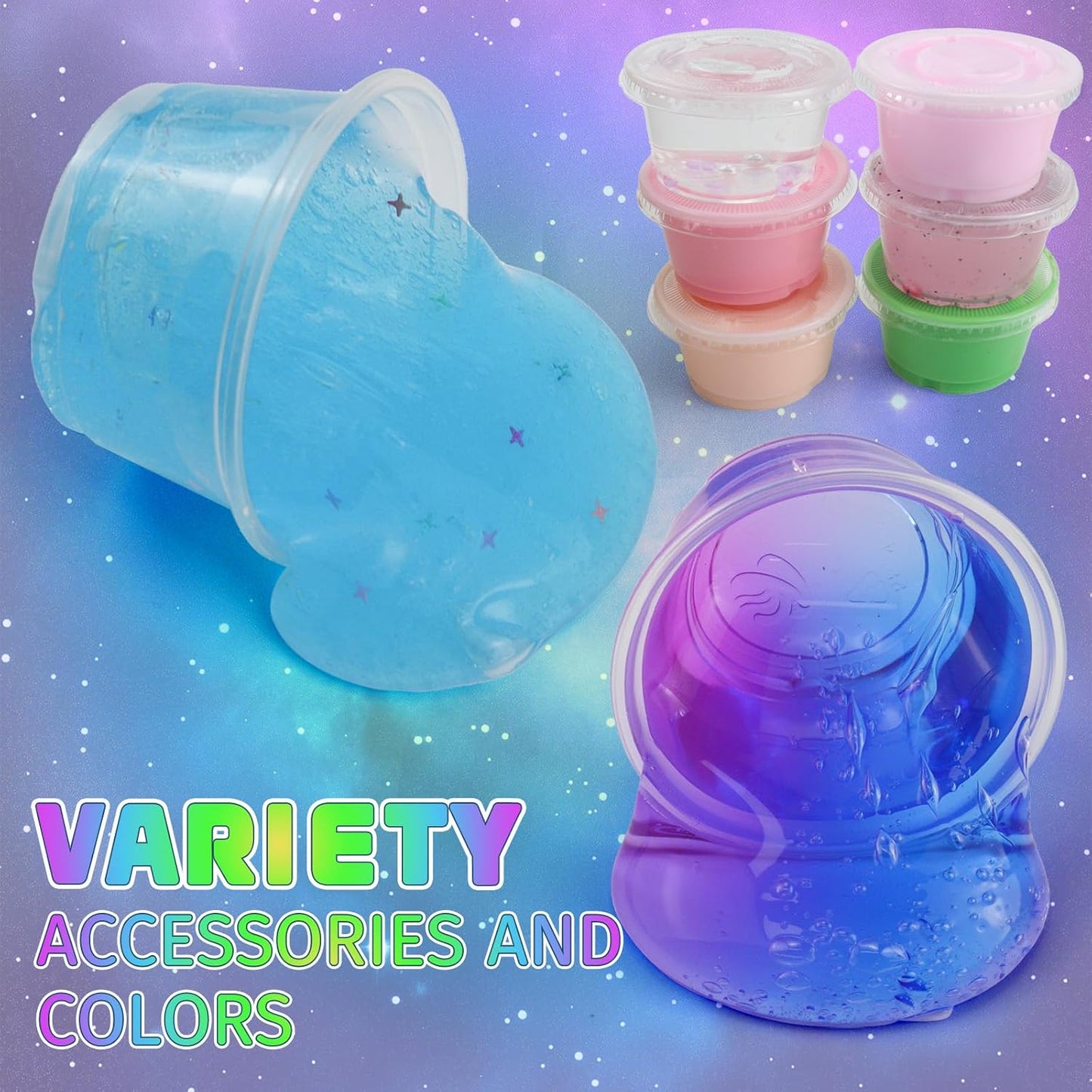 12 Packs Slime for Kids Fidget Toys, Stretchy Non-Sticky Soft Slime Kit Sensory Toys for Autism