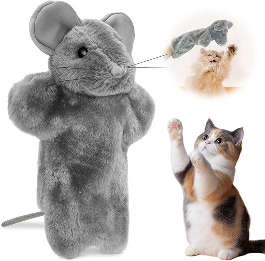 Cat Wrestling Toy Puppet, Interactive Glove Cat Toys for Fun Play, Safe & Soft Cat Wrestling Glove Hand Puppets