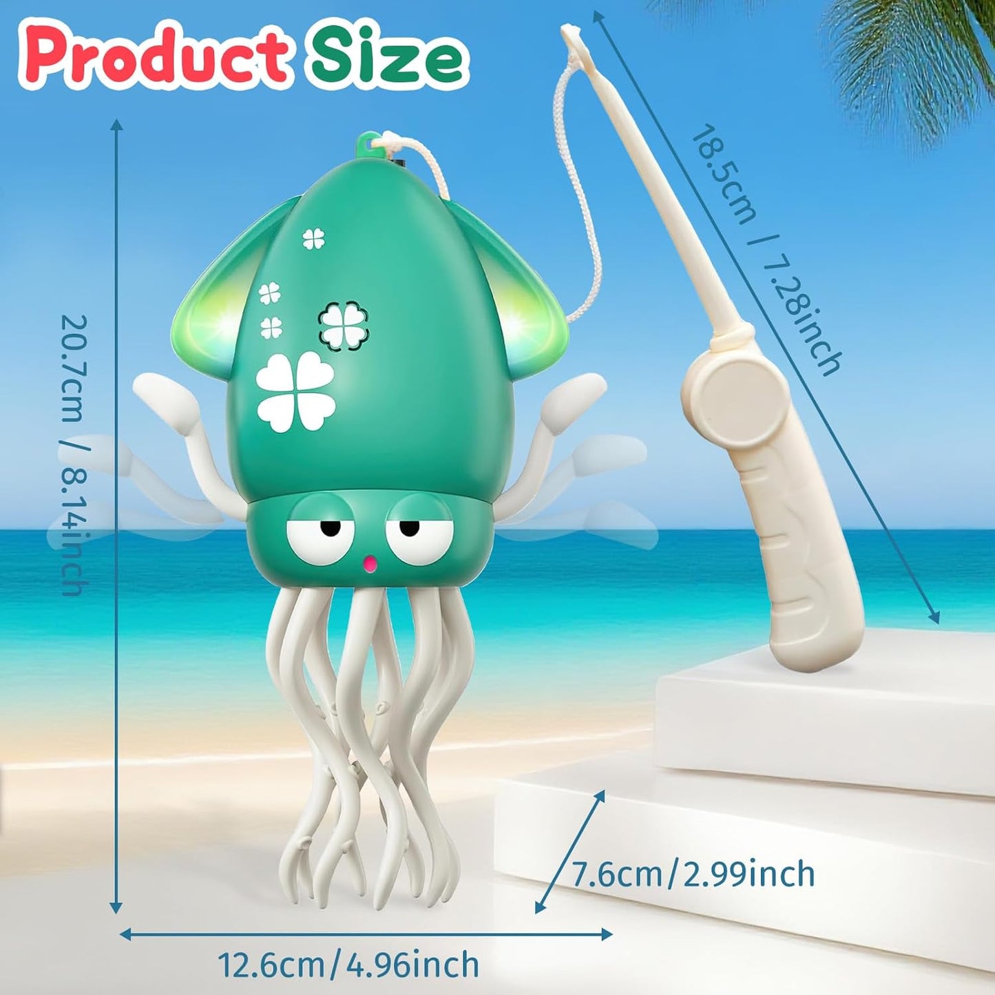 Dancing Octopus Toy, 2 Switches Electric Crawling Octopus Toys with Music & LED Lights, Pet-Tnteractive-Toys Smart Obstacle Avoidance, Magic Dancing Squid for Everyone Birthday Gifts