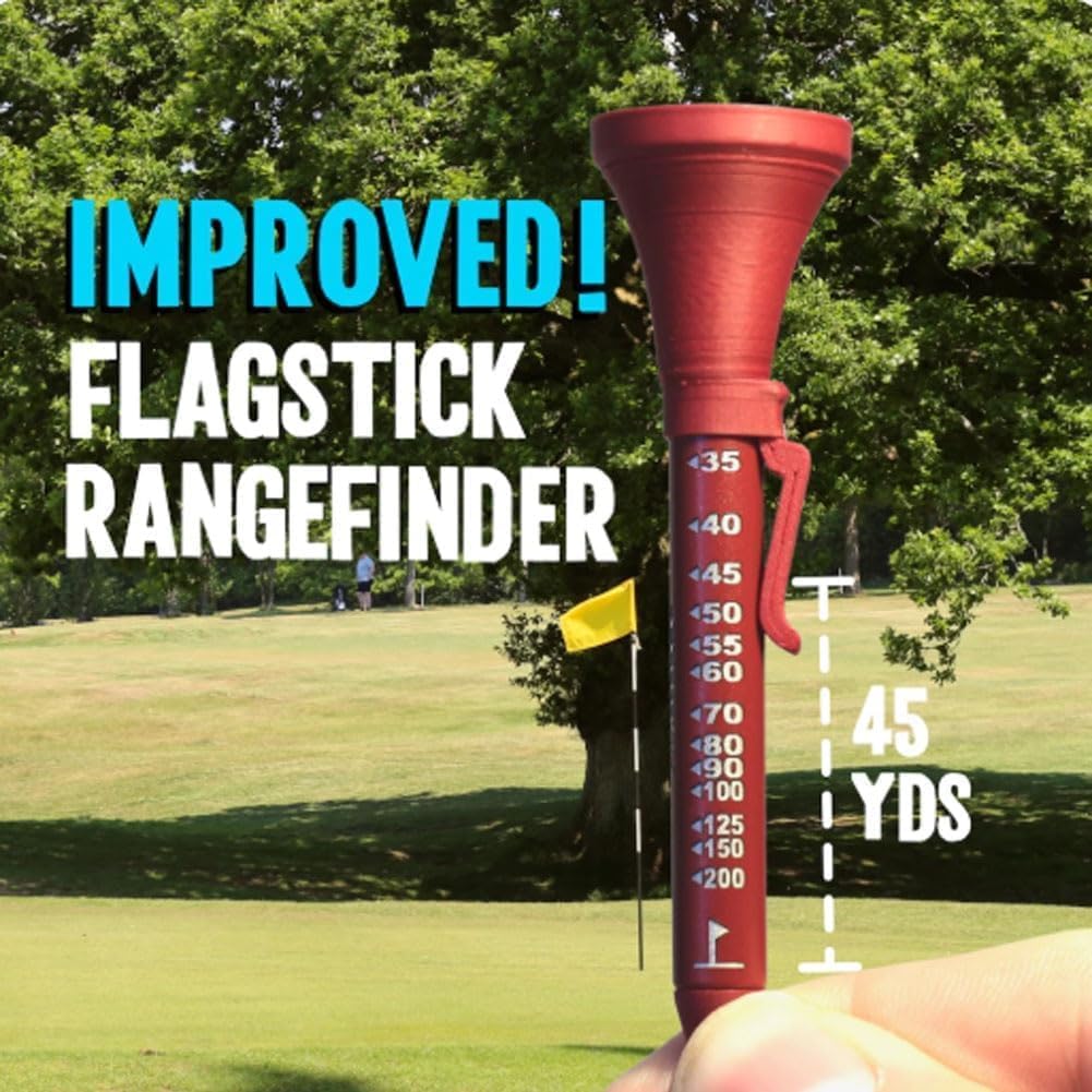 6-in-1 Golf Multi-Tool, Golf Set Flagstick Rangefinder, Ball Marker, Clips to Your Cap, Shirt, Face Alignment Aid Magnetic Tip, Pocket Clip