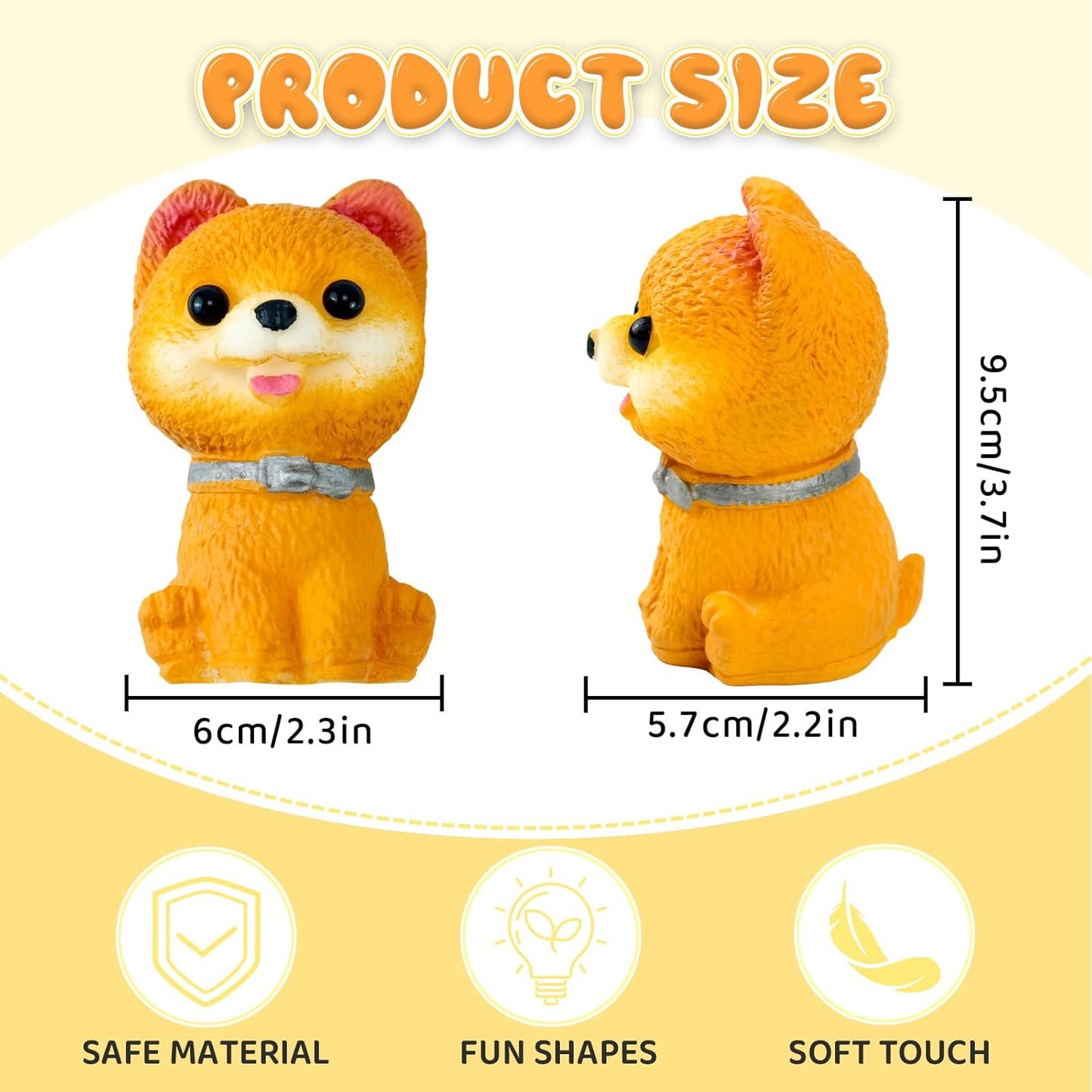 Pomeranian Stress Balls Fidget Toys for Kids Adults, Cute Squishies Dog Sensory Toys for Kids with Autism