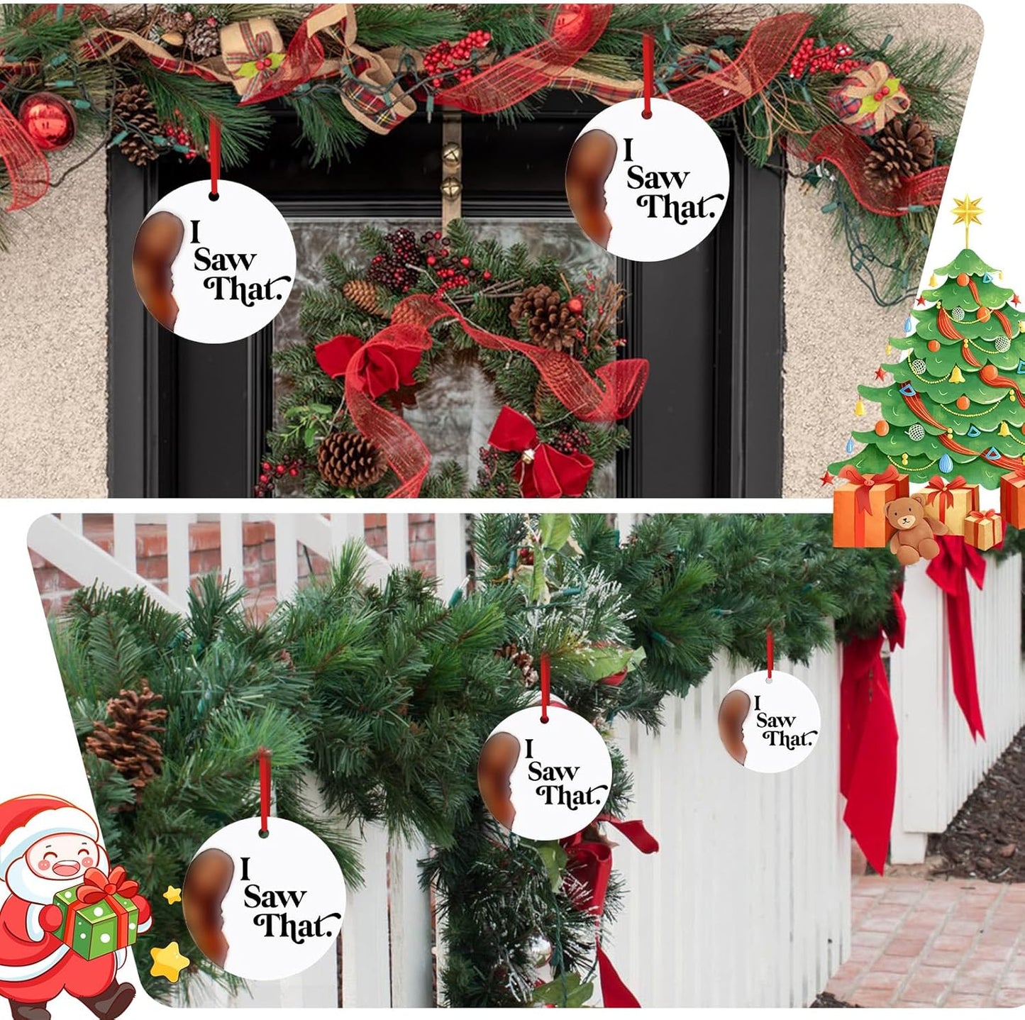 Funny Christmas Ornament 2025, I Saw That Christmas Ornaments, Funny Christmas Ornament Gifts Exchange