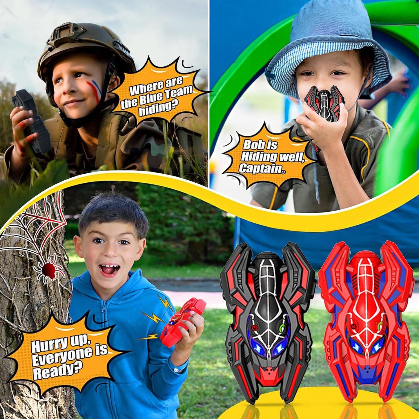 Walkie Talkies for Boys Toys, Camping Gear Outdoor Hiking Toys, Long Range Radio Walkie Talkies for Kids