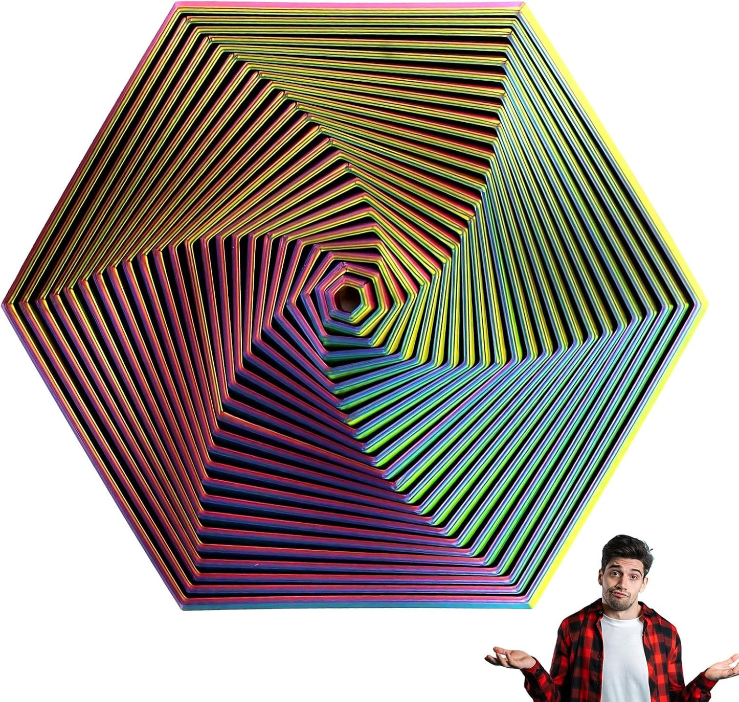 Fractal Fidget Hexagon Toys Kinetic Desk Spinning, Cube Fidget Toy, Used for Anxiety Disorder ADHD